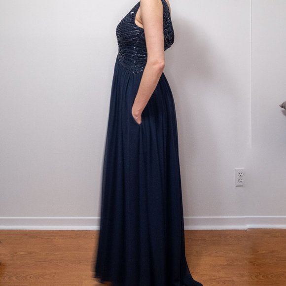 Aidan Mattox blue sequin dress - Picture 3 of 6